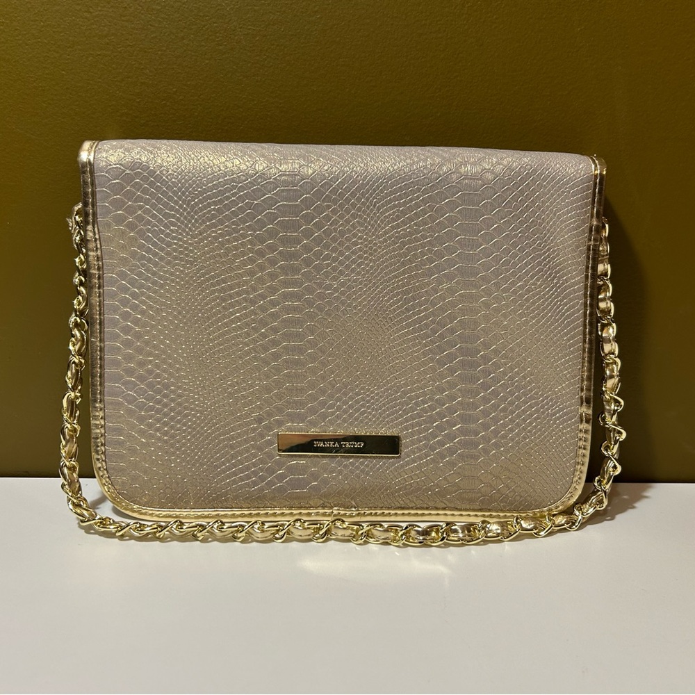 Ivanka Trump Gold tone Shoulder Bag